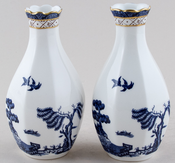 Vases pair of octagonal c1980s